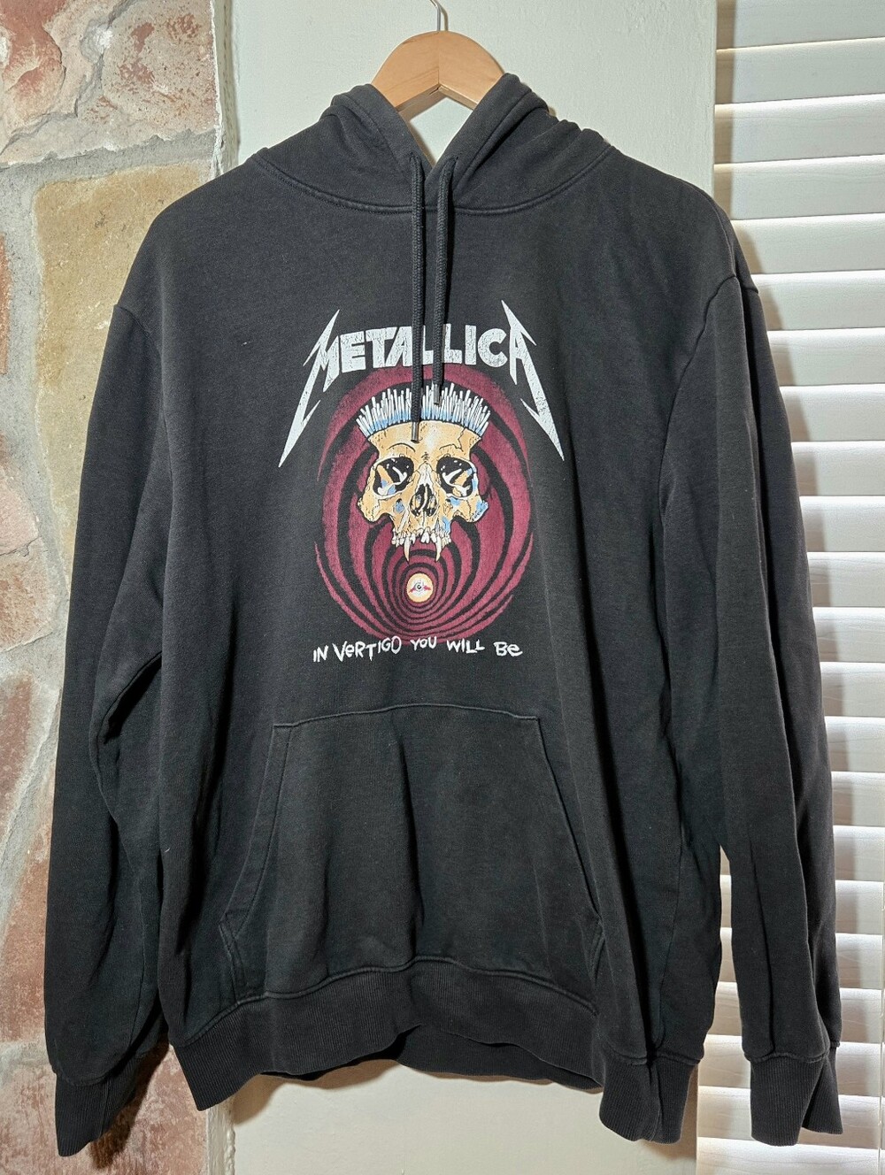 Metallica Washed Black "In Vertigo You Will Be" Hoodie